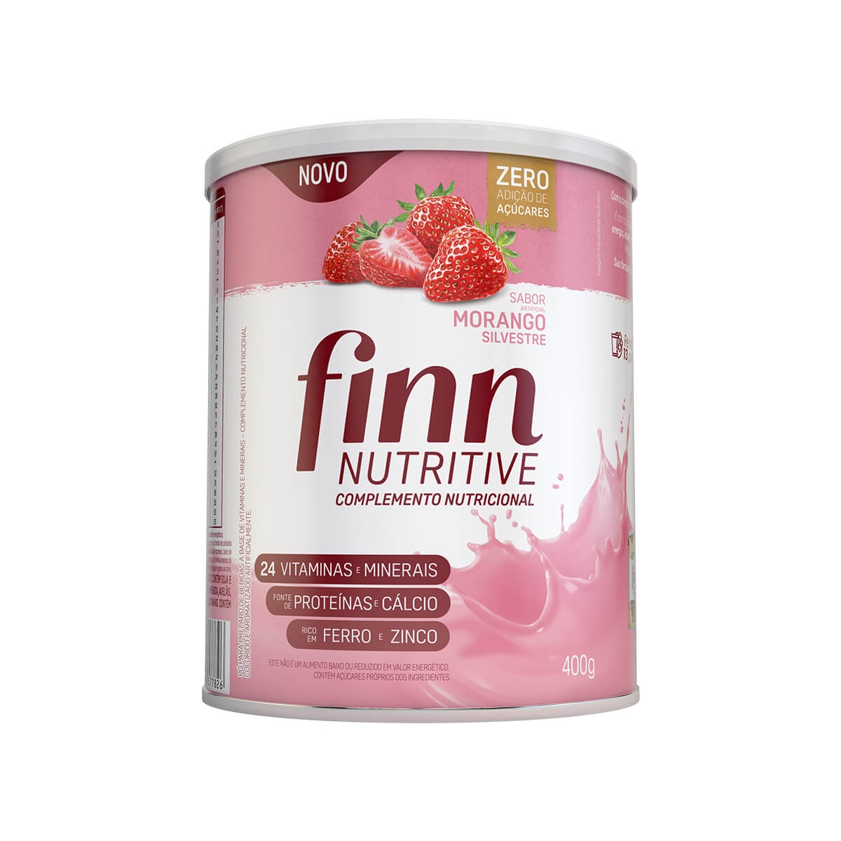 Complemento Nutricional Finn Nutritive Sabor Morango Silvestre 400g Droga Raia