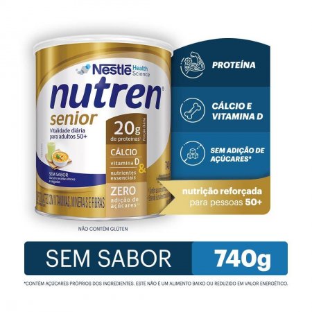 Complemento Alimentar Nutren Senior 50+ Sem Sabor com 740g