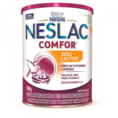 Composto Lácteo Neslac Comfor Zero Lactose 800g | Drogaraia.com Foto 1 