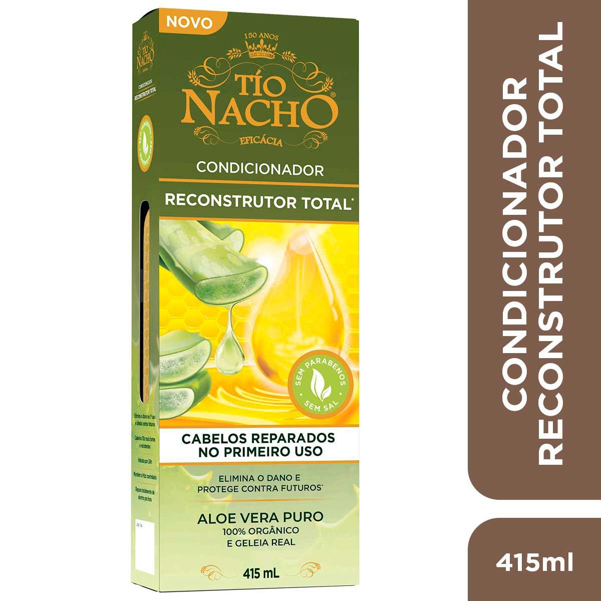 Condicionador Tio Nacho Reconstrutor Total com 415ml Menor preço em Condicionador Tio Nacho Reconstrutor Total com 415ml