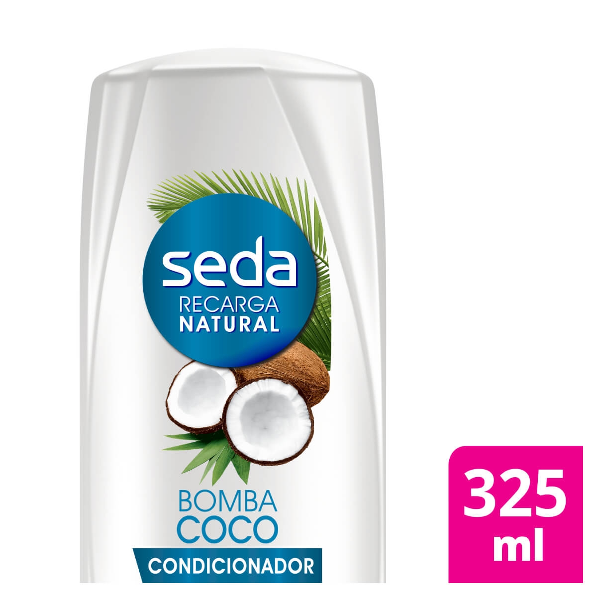 Condicionador Seda Recarga Natural Bomba de Coco com 325ml Menor preço em Condicionador Seda Recarga Natural Bomba de Coco com 325ml