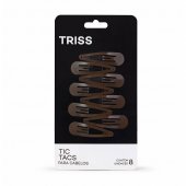 Tic Tacs para Cabelos Triss/Needs Cor Marrom com 8 unidades