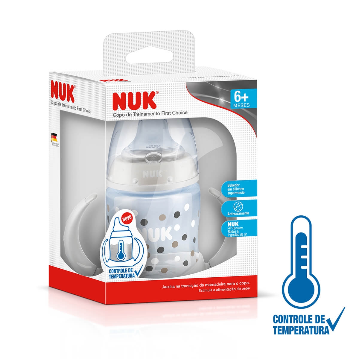Copo Treinamento NUK First Choice Controle de Temperatura Neutra 150ml