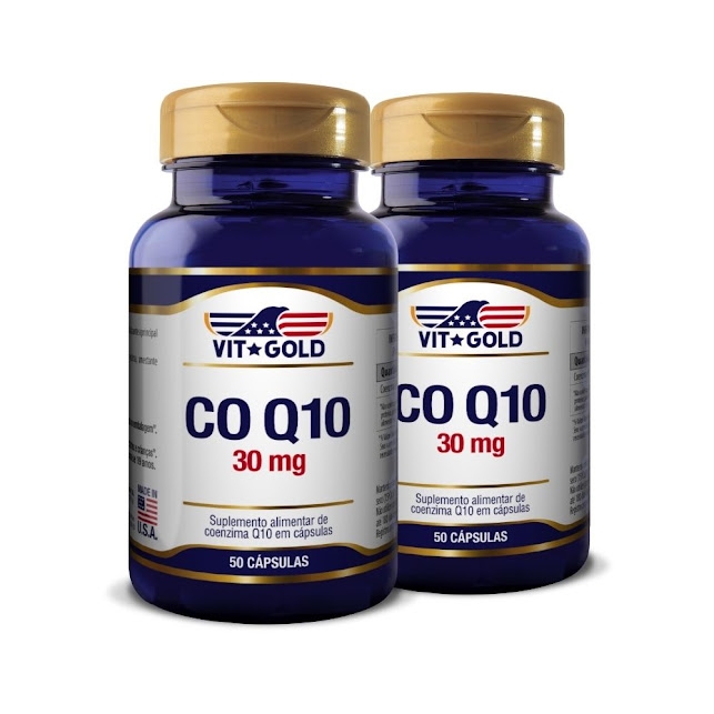 Kit 2x CoQ10 Coenzima Q10 30mg Vitgold 50 cápsulas