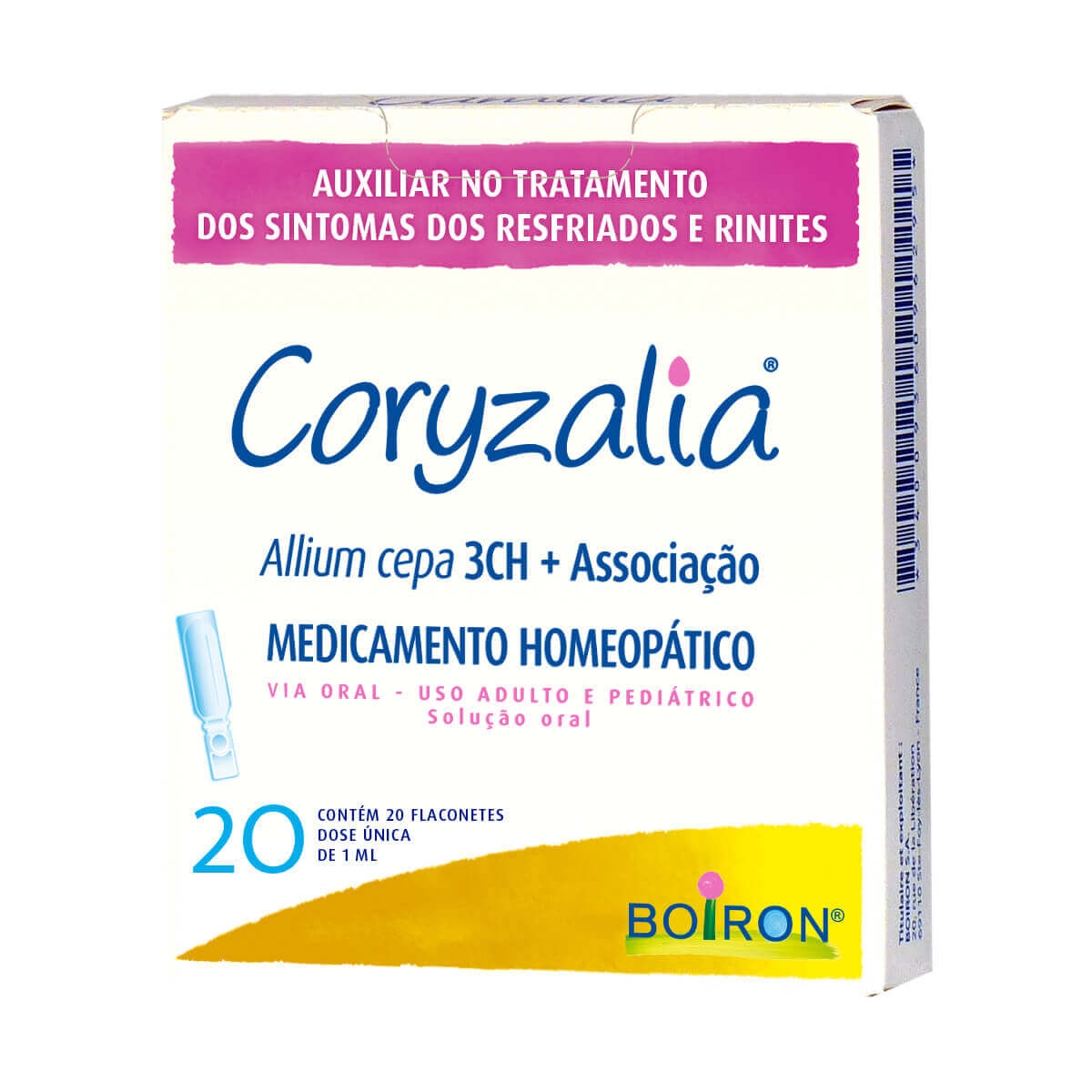 Coryzalia Allium Cepa 3CH + Associações Solução Oral 20 flaconetes