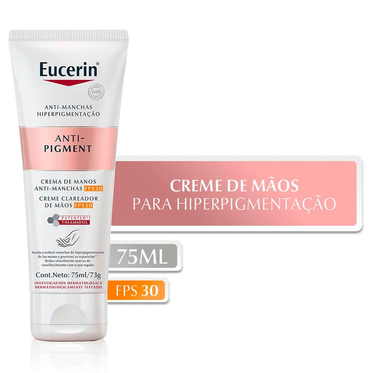 Creme Clareador para Mãos Eucerin Anti-Pigment com 75ml | Droga Raia
