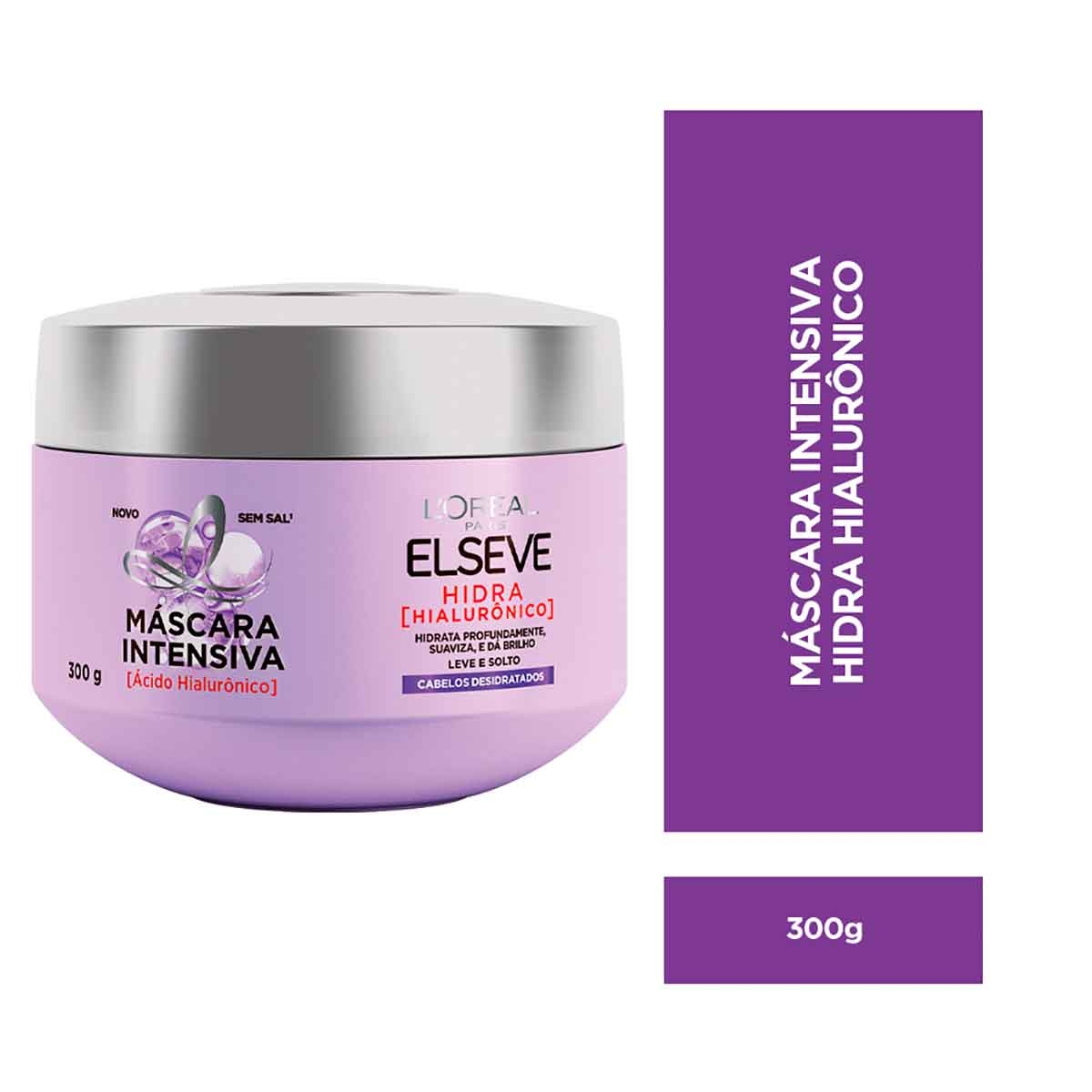 Máscara Intensiva Elseve Hidra Hialurônico com 300g Menor preço em Máscara Intensiva Elseve Hidra Hialurônico com 300g
