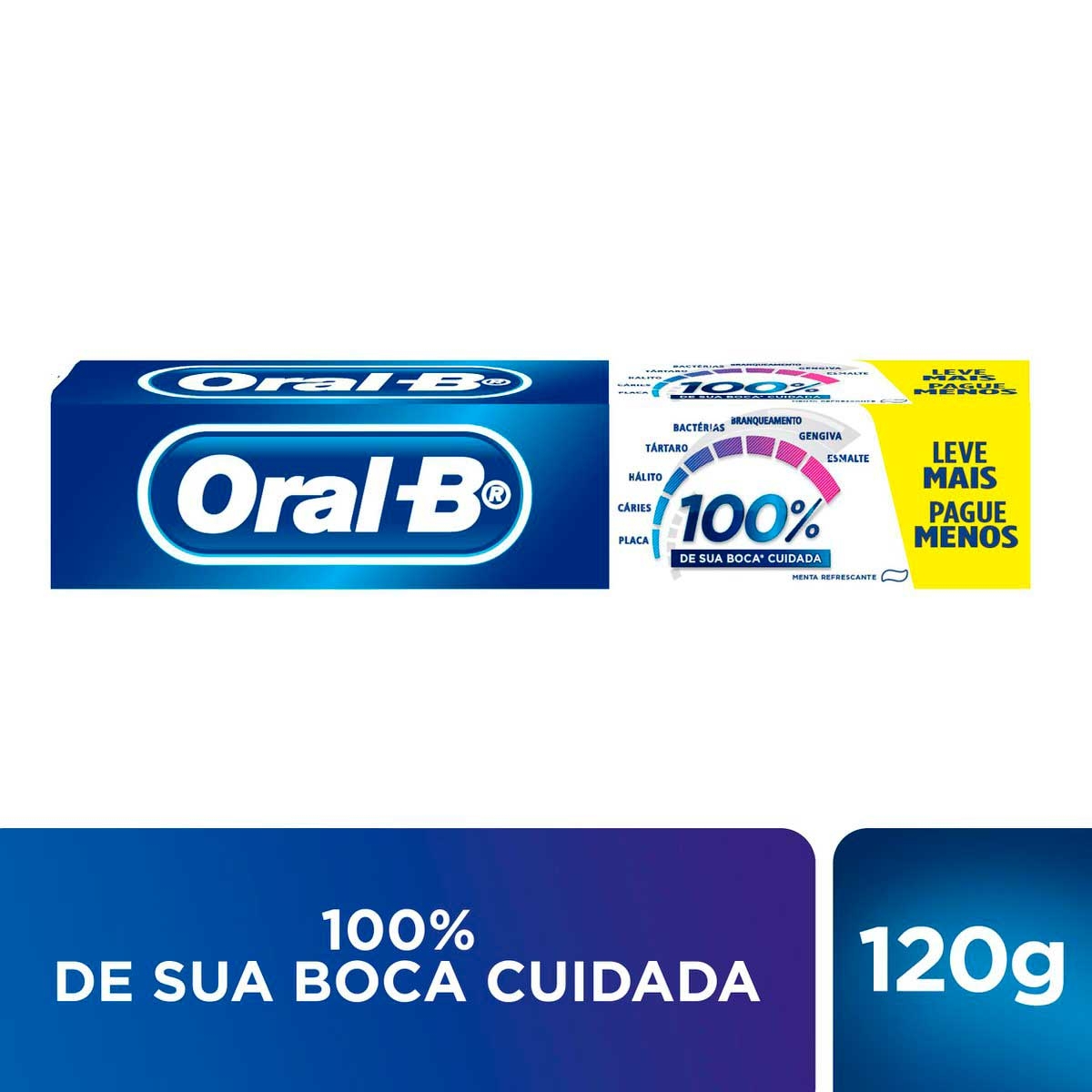 Creme Dental Oral-B 100% Menta Refrescante com 120g 120g