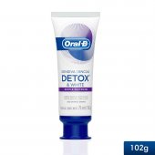 Pasta de Dente Oral-B Gengiva Detox & White Gentle Whitening com 120g