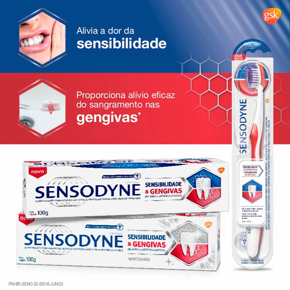 Pasta de Dente Sensodyne Sensibilidade & Gengivas com 100g | Droga Raia