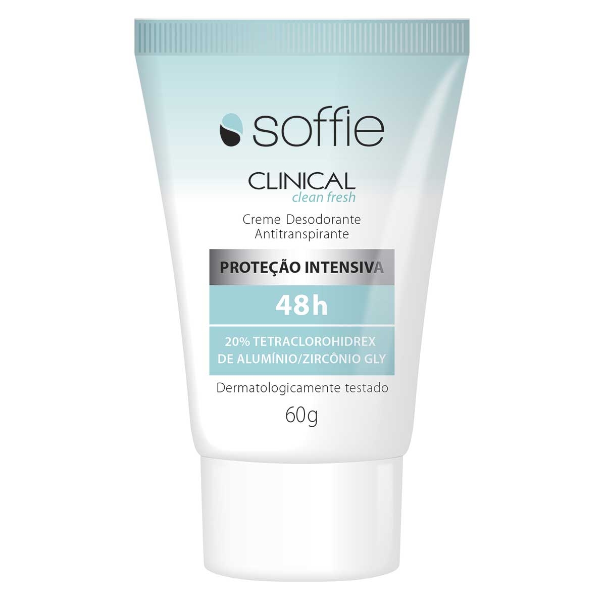 Creme Desodorante Antitranspirante Soffie Clinical Clean Fresh 48h com 60g 60g