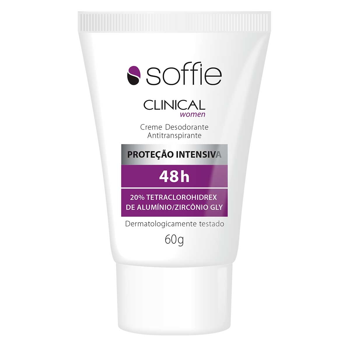 Creme Desodorante Antitranspirante Soffie Clinical Women 48h com 60g 60g