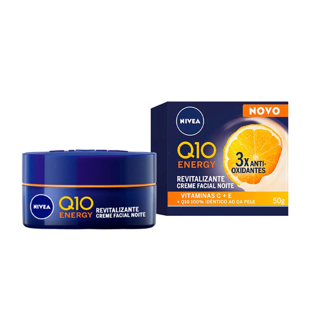 Creme Facial Antissinais Noite Nivea Q10 Energy Vitamina C com 50g 50g
