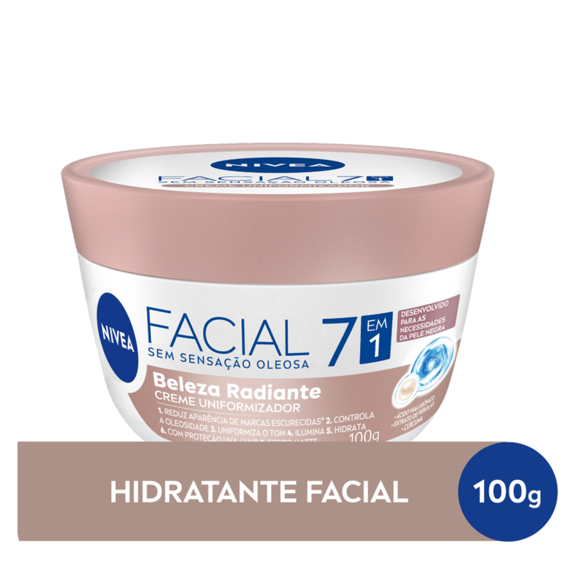 Creme Uniformizador Facial Nivea Beleza Radiante para Pele Negra 100g 100g