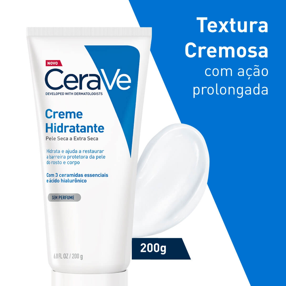 CeraVe Creme Hidratante Corporal Pele Seca com 200g Menor preço em CeraVe Creme Hidratante Corporal Pele Seca com 200g