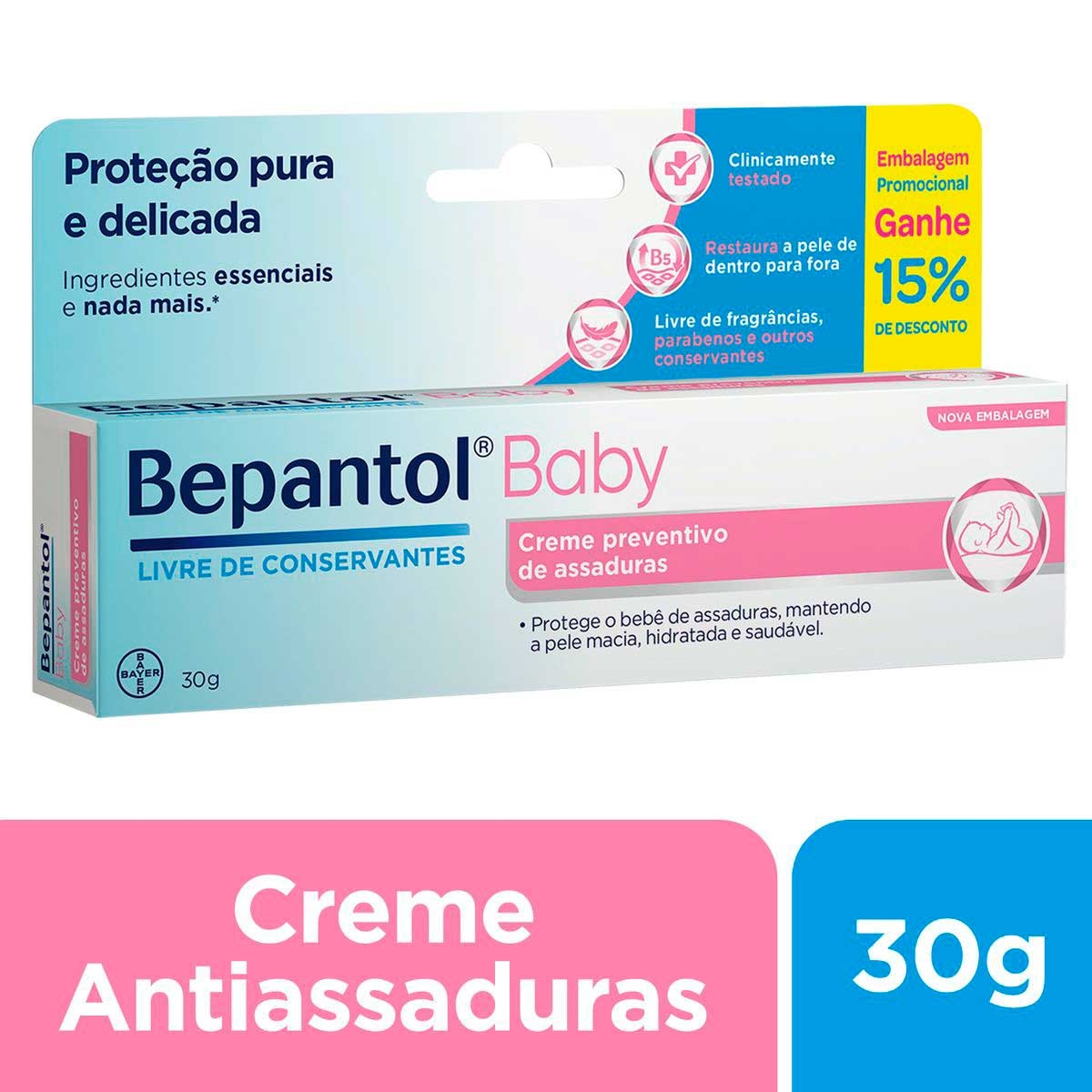 Creme para Assadura Bepantol Baby com 30g Menor preço em Creme para Assadura Bepantol Baby com 30g