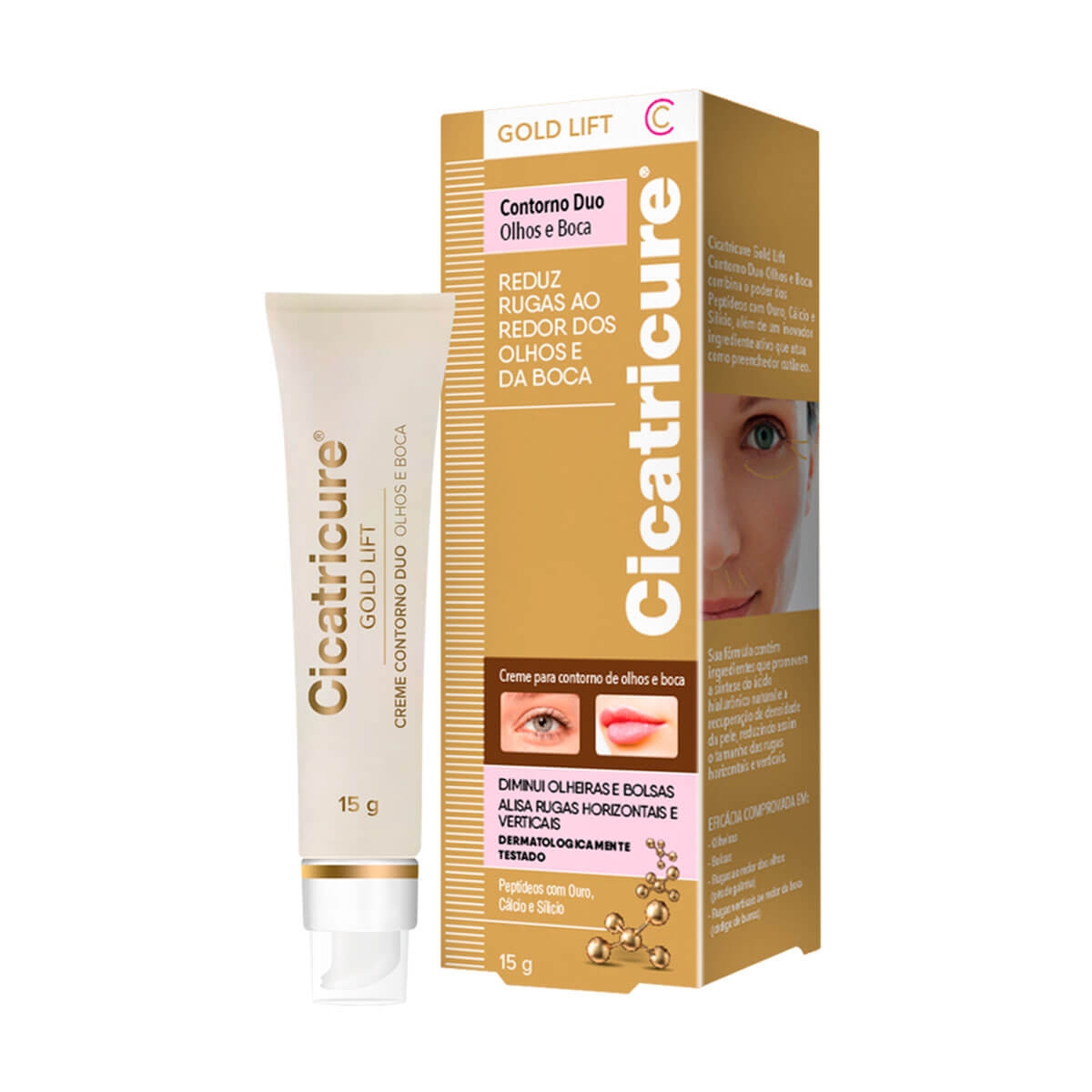 Creme Antissinais Cicatricure Gold Lift Contorno Duo Olhos e Boca com 15g Menor preço em Creme Antissinais Cicatricure Gold Lift Contorno Duo Olhos e Boca com 15g