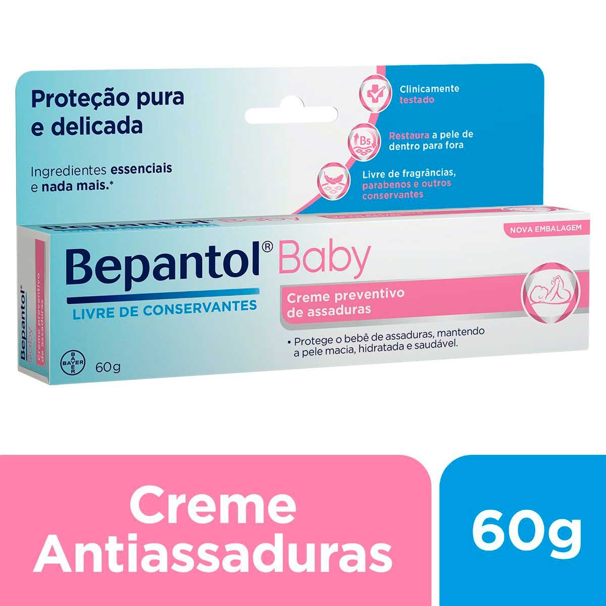 Creme Preventivo de Assadura Bepantol Baby com 60g Menor preço em Creme Preventivo de Assadura Bepantol Baby com 60g
