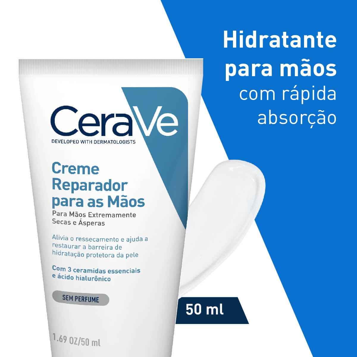 Creme Reparador para as Mãos CeraVe com 50ml Menor preço em Creme Reparador para as Mãos CeraVe com 50ml