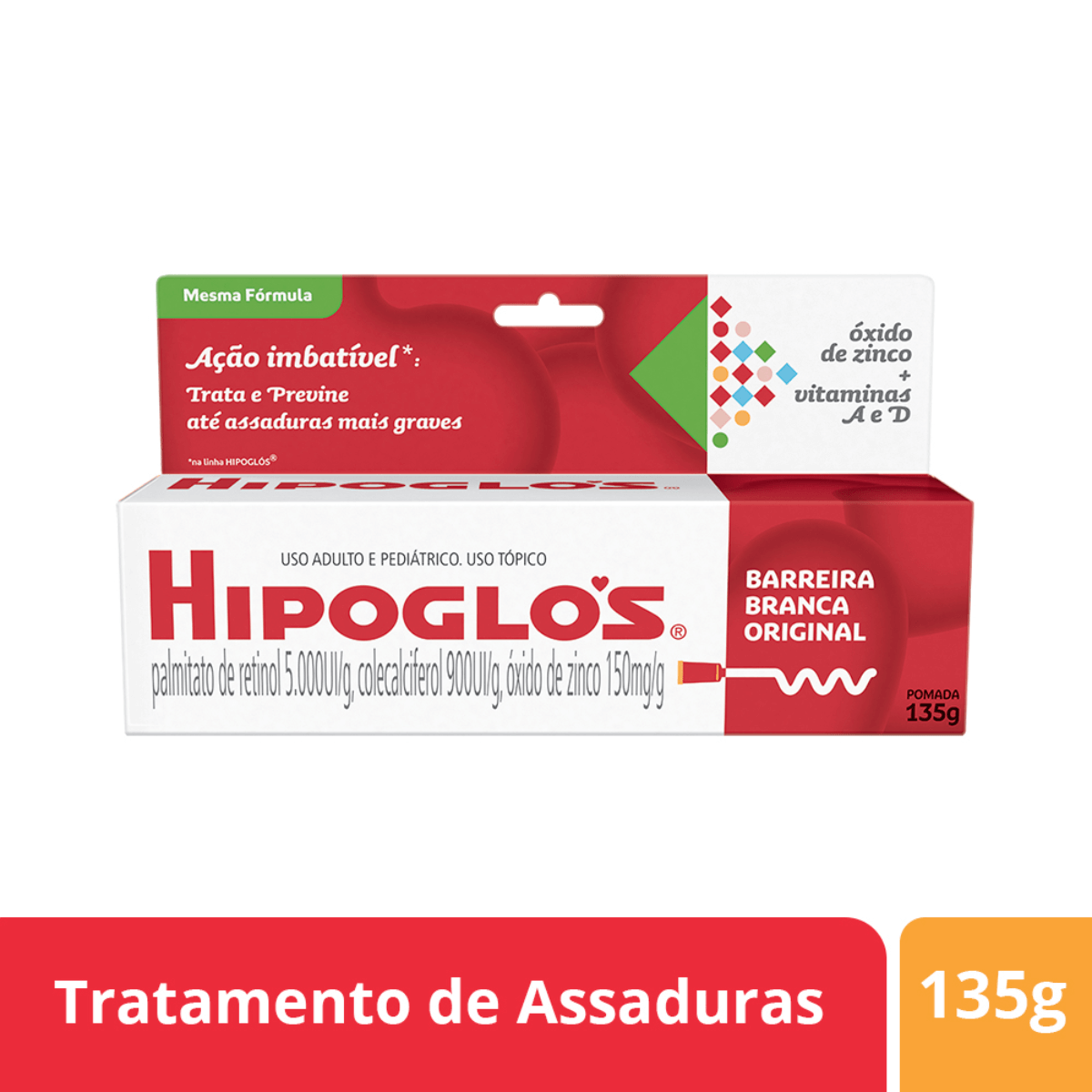 Creme para Assadura Hipoglós Original Trata e Previne 135g Menor preço em Creme para Assadura Hipoglós Original Trata e Previne 135g
