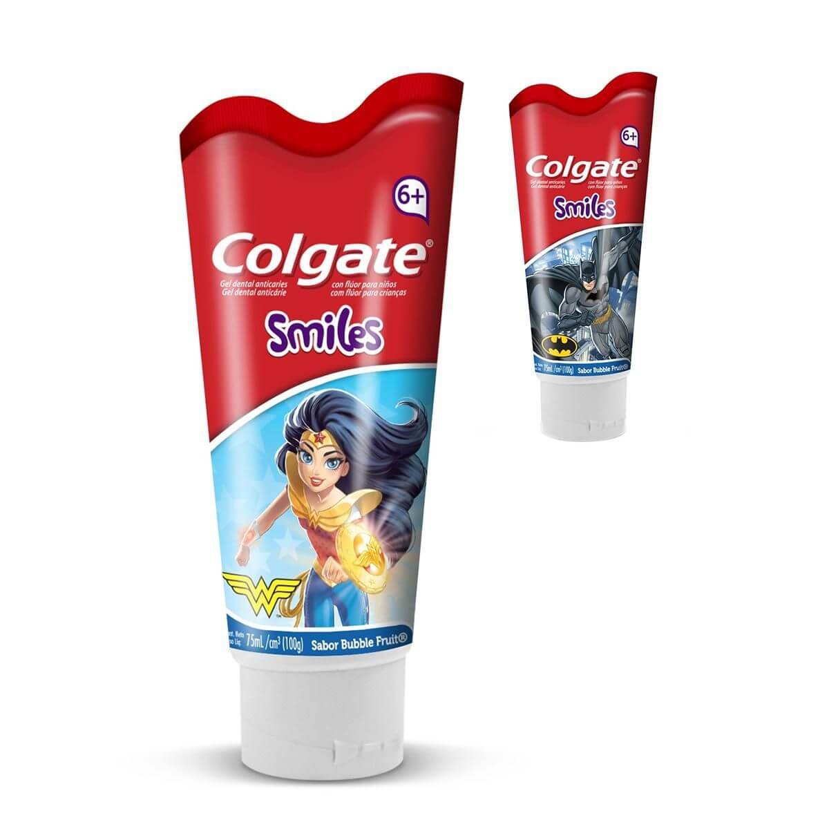 Pasta de Dente Colgate Smiles Batman & Mulher Maravilha com 100g Menor preço em Pasta de Dente Colgate Smiles Batman & Mulher Maravilha com 100g