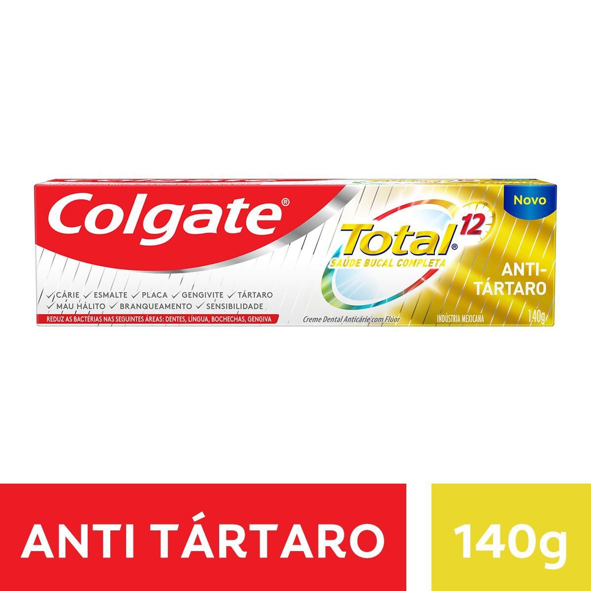 Pasta de Dente Colgate Total 12 Anti-Tártaro com 140g Menor preço em Pasta de Dente Colgate Total 12 Anti-Tártaro com 140g
