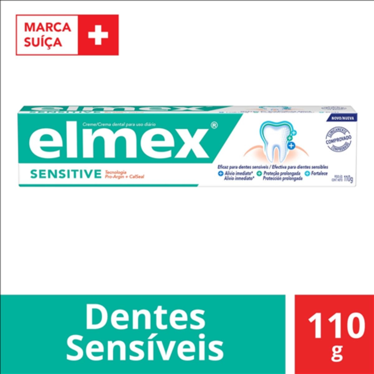 Pasta de Dente Elmex Sensitive com 110g Menor preço em Pasta de Dente Elmex Sensitive com 110g