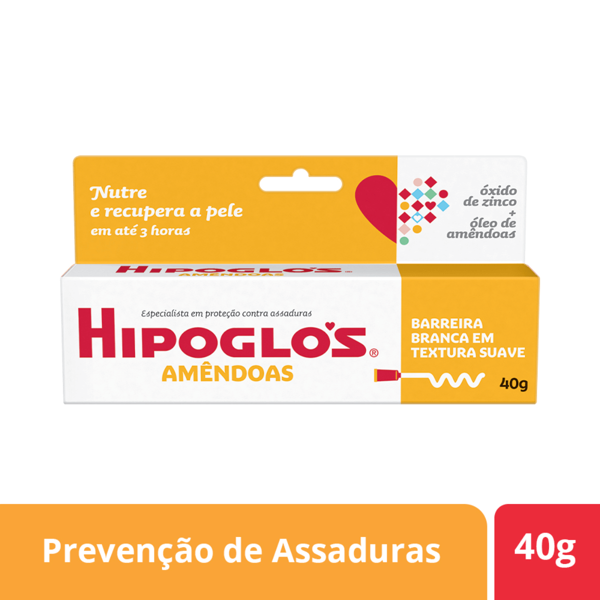 Creme Preventivo Contra Assaduras Hipoglós Amêndoas Nutre e Recupera com 40g Menor preço em Creme Preventivo Contra Assaduras Hipoglós Amêndoas Nutre e Recupera com 40g