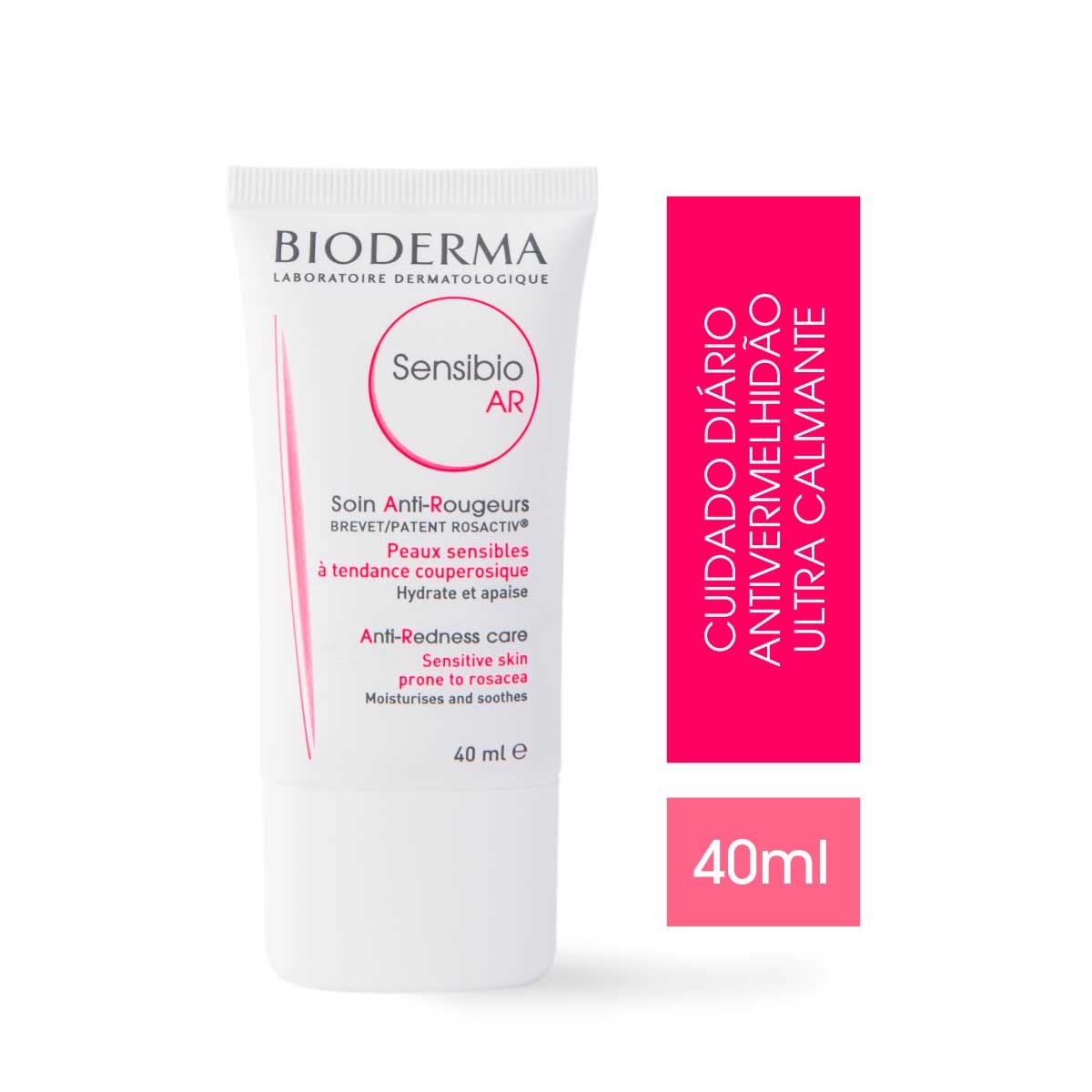 Creme Hidratante Facial Bioderma Sensibio AR Ação Calmante Peles ...