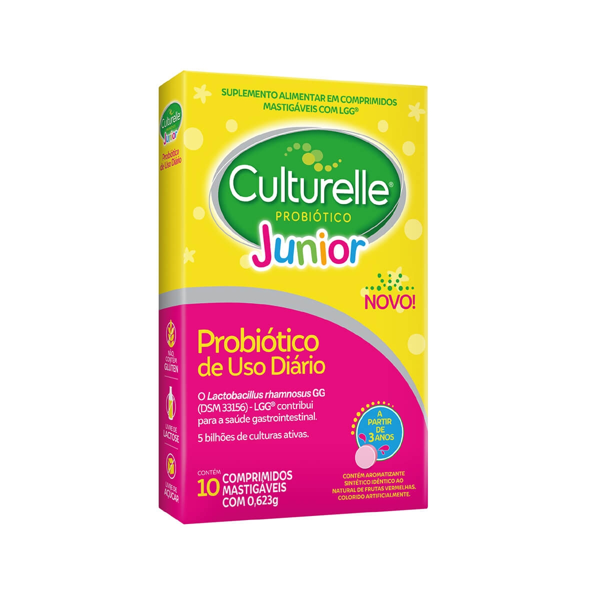 Probiótico Culturelle Junior com 10 comprimidos 10 Comprimidos ...
