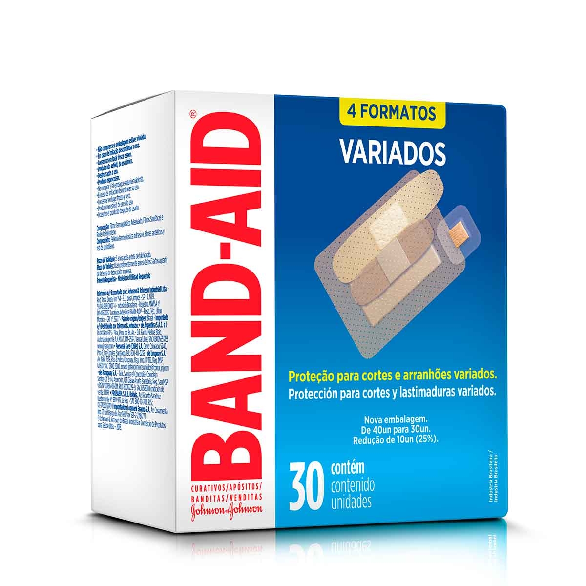 Band-Aid Curativos Tamanhos Variados 30 unidades