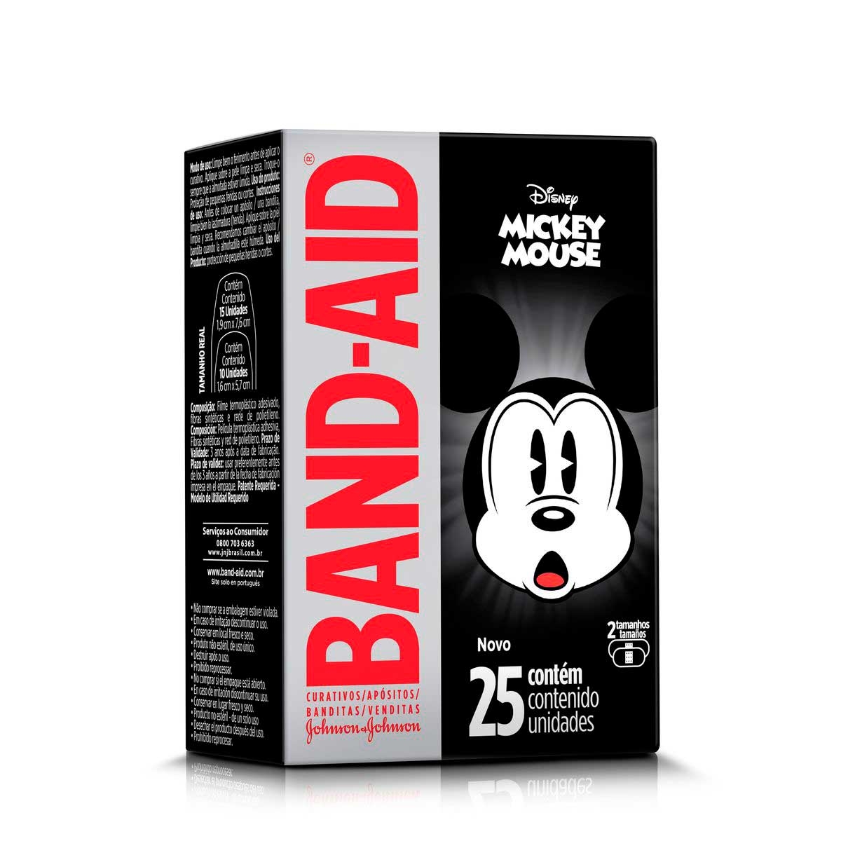 Curativos Band-Aid Infantil Mickey com 25 unidades Menor preço em Curativos Band-Aid Infantil Mickey com 25 unidades