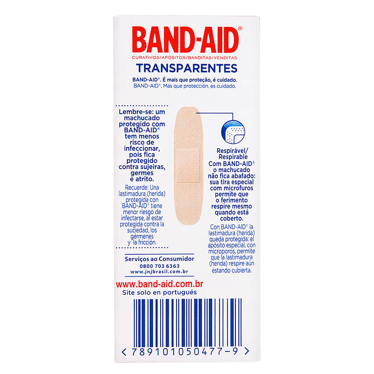 Band-Aid Curativos Transparentes com 10 unidades | Droga Raia