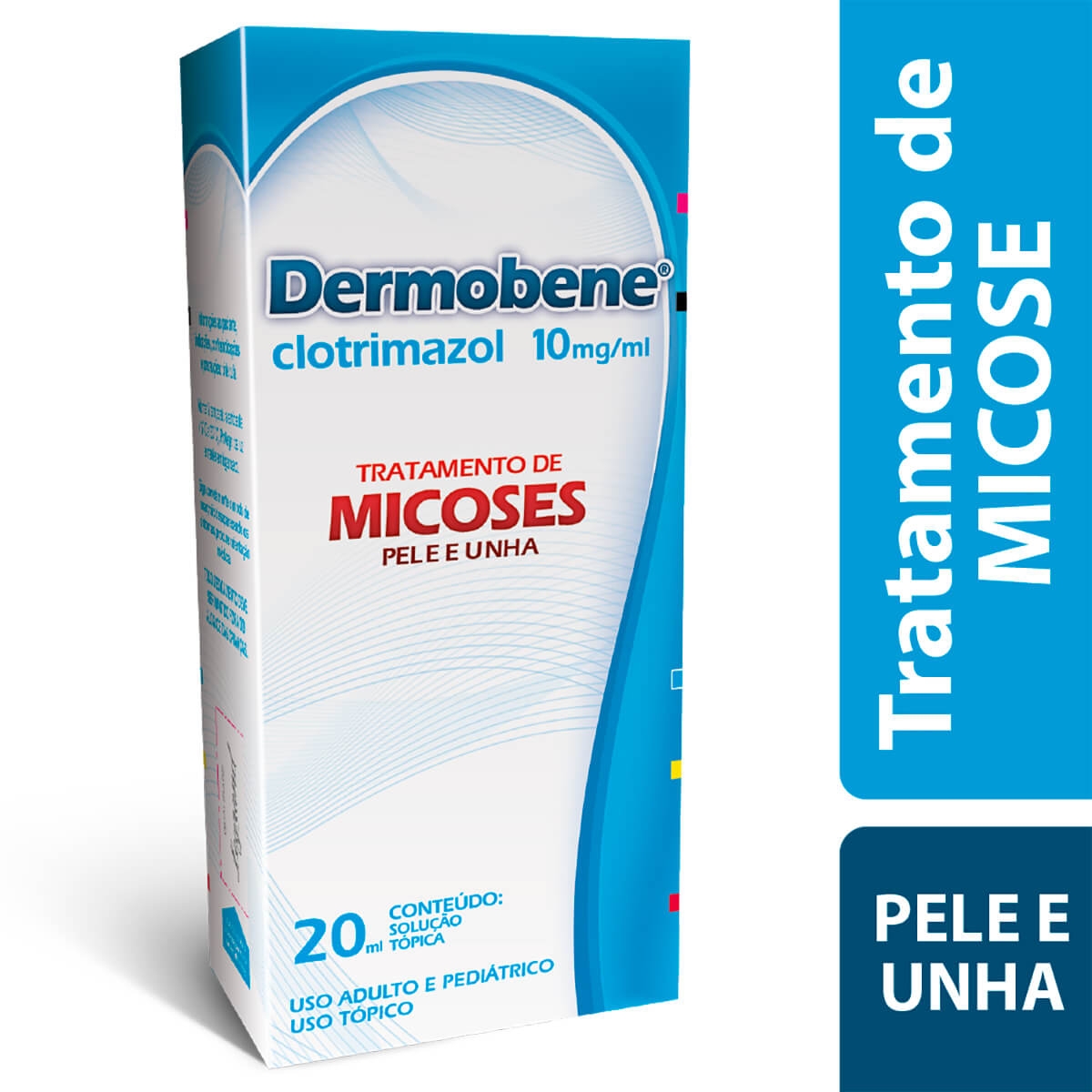 Antimicótico Dermobene Clotrimazol 10mg/ml Solução Tópica 20ml