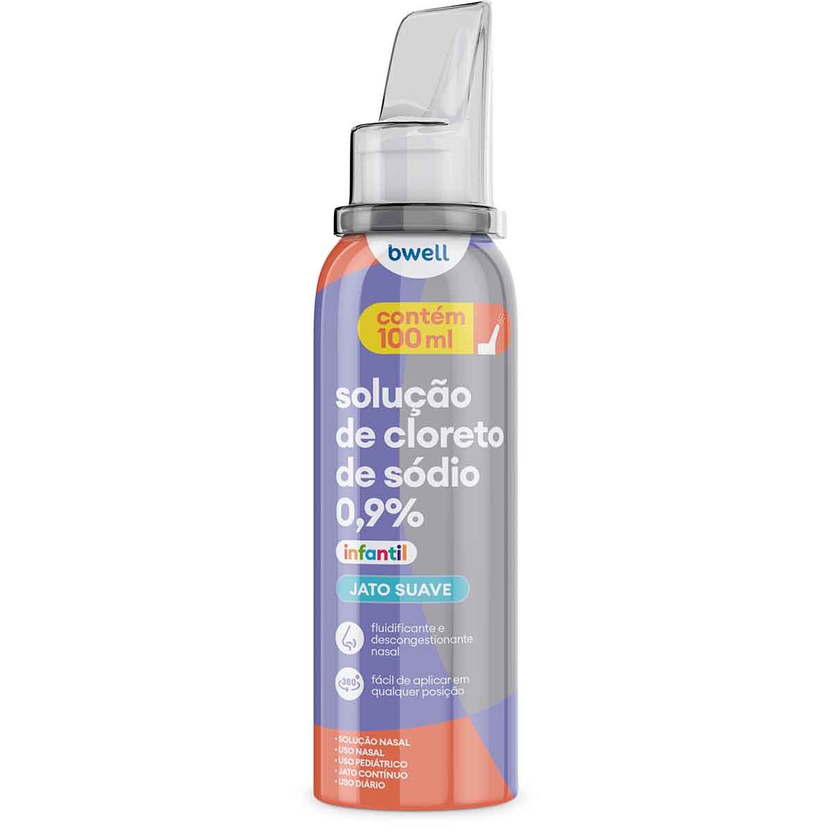 Descongestionante Nasal Aerosol Infantil bwell Jato Contínuo Suave 100ml