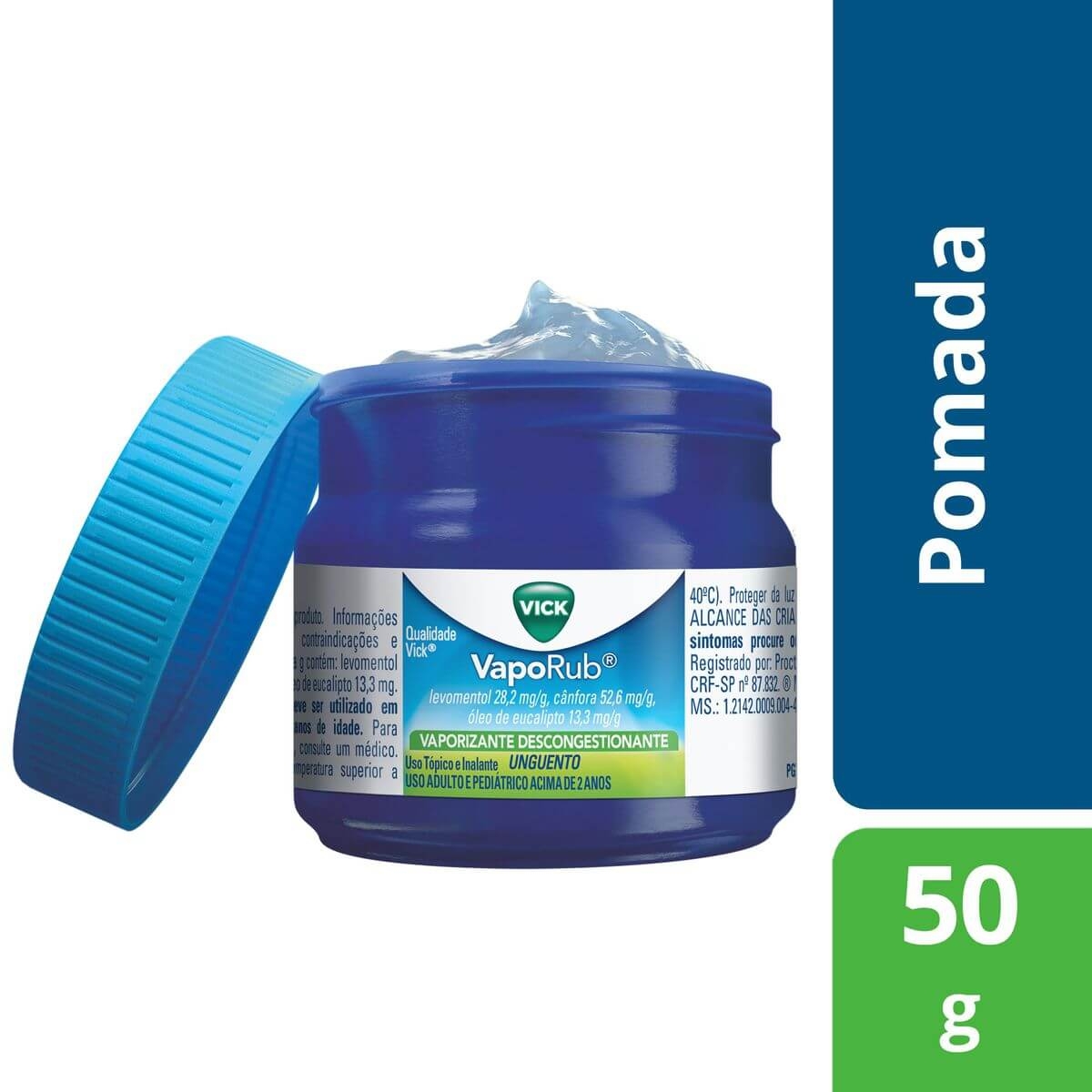 Descongestionante Vick Vaporub 28 2mg G 52 6mg G 13 3mg G Com 50g Droga Raia