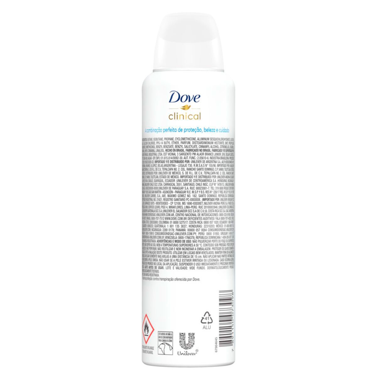 Desodorante Dove Clinical Original Clean 96h Aerosol - Oferta | Droga Raia