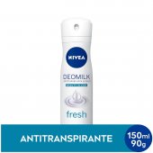 Desodorante Aerossol Antitranspirante Nivea Deomilk Fresh com 150ml