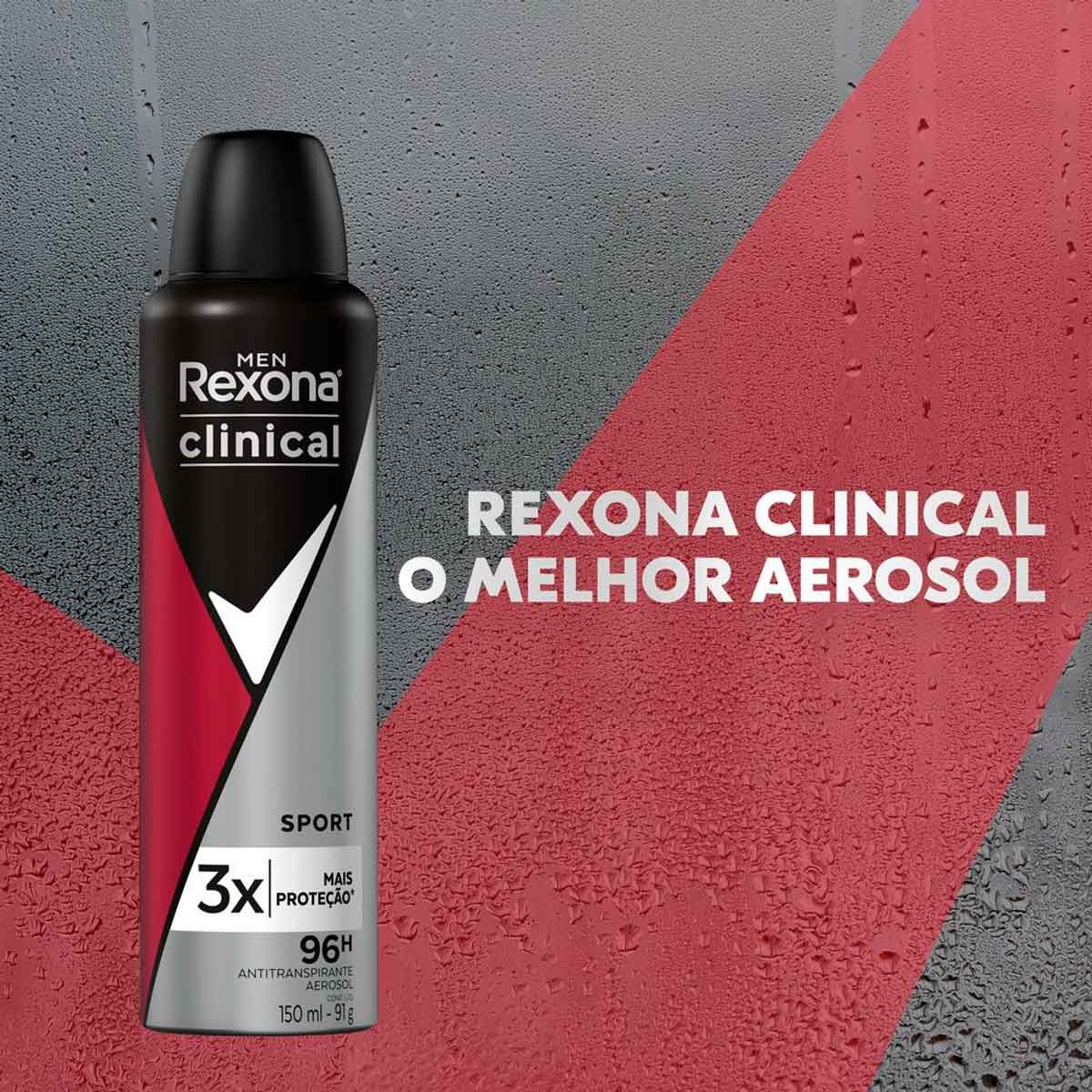 Desodorante Aerosol Antitranspirante Rexona Clinical Sport 150ml ...