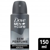 Desodorante Dove Men+Care Sem Perfume Aerossol Antitranspirante 150ml