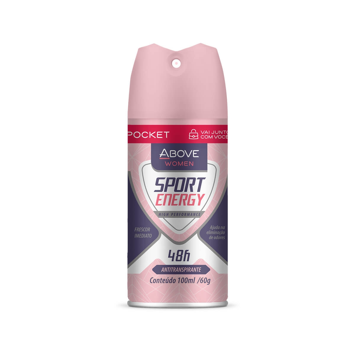 Desodorante Aerossol Antitranspirante Pocket Above Women Sport Energy 100ml