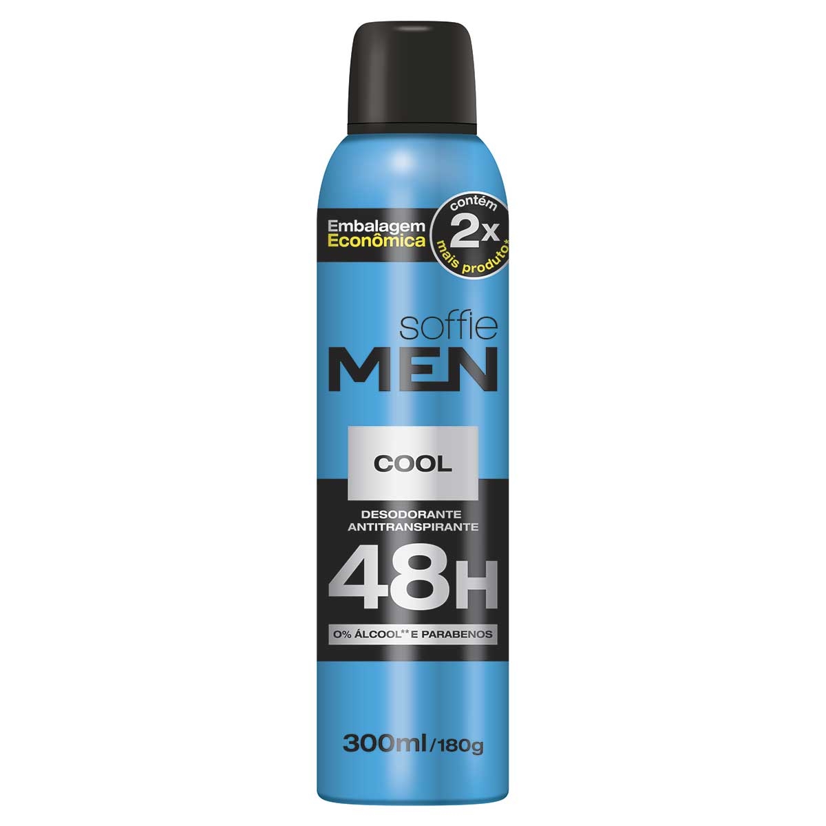 Desodorante Soffie Men Cool Aerossol Antitranspirante 48h com 300ml 300ml