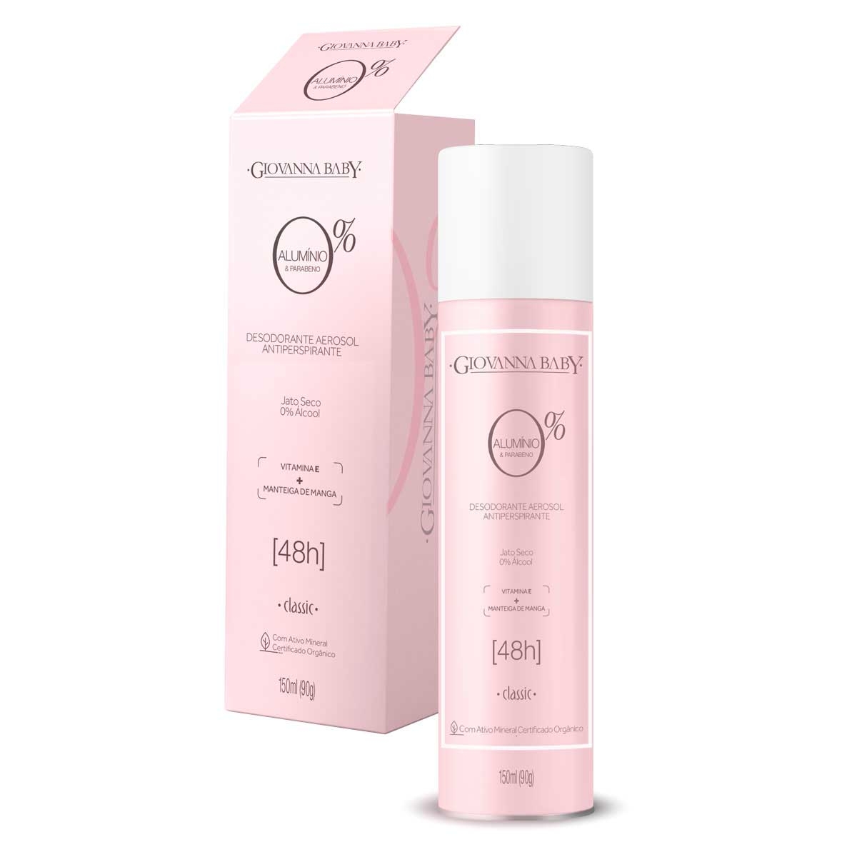 Desodorante Giovanna Baby Classic 0% Alumínio Aerossol Antiperspirante 48h com 150ml Menor preço em Desodorante Giovanna Baby Classic 0% Alumínio Aerossol Antiperspirante 48h com 150ml