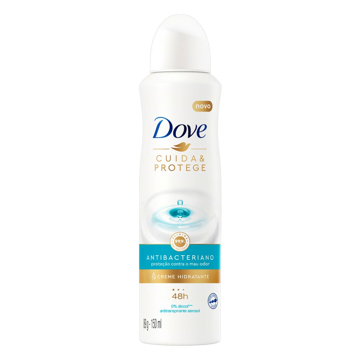 Desodorante Antitranspirante Aerosol Dove Cuida & Protege Antibacteriano com 150ml 150ml