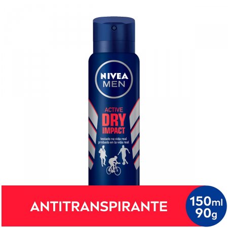 Nivea Men Desodorante Aerosol Dry Impact 92g | Drogaraia.com Foto 2