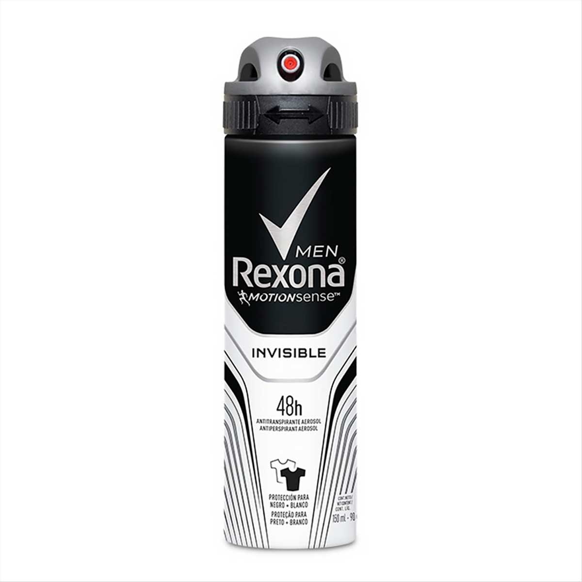 Rexona Men Invisible Desodorante Antitranspirante Aerosol Rexona Men Invisible Masculino com ...