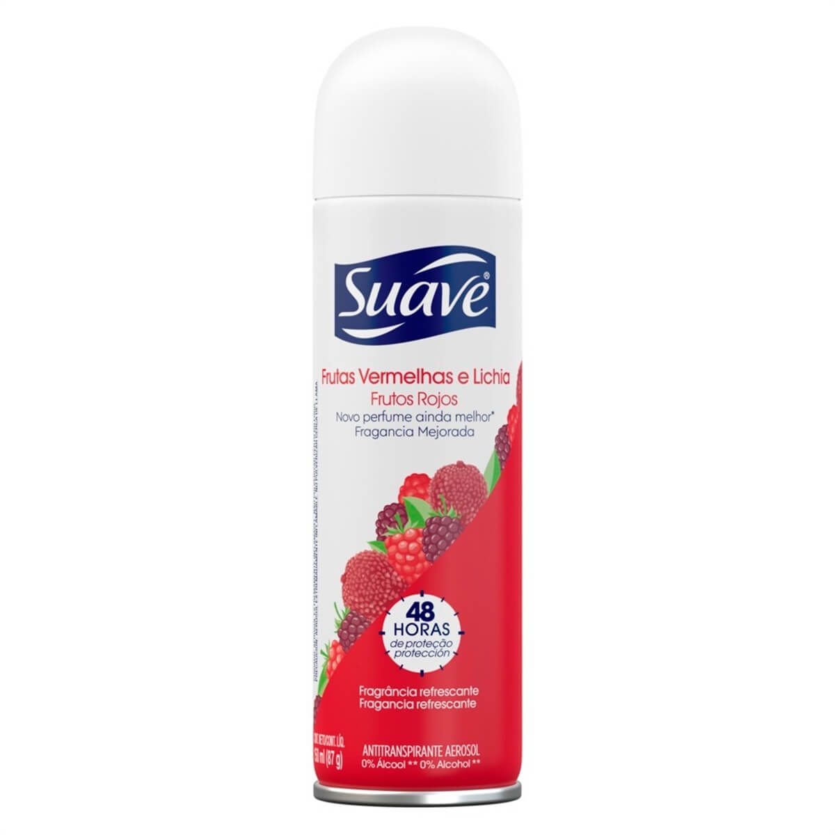 Desodorante Antitranspirante Aerosol Suave Frutas Vermelhas e Lichia 150ml