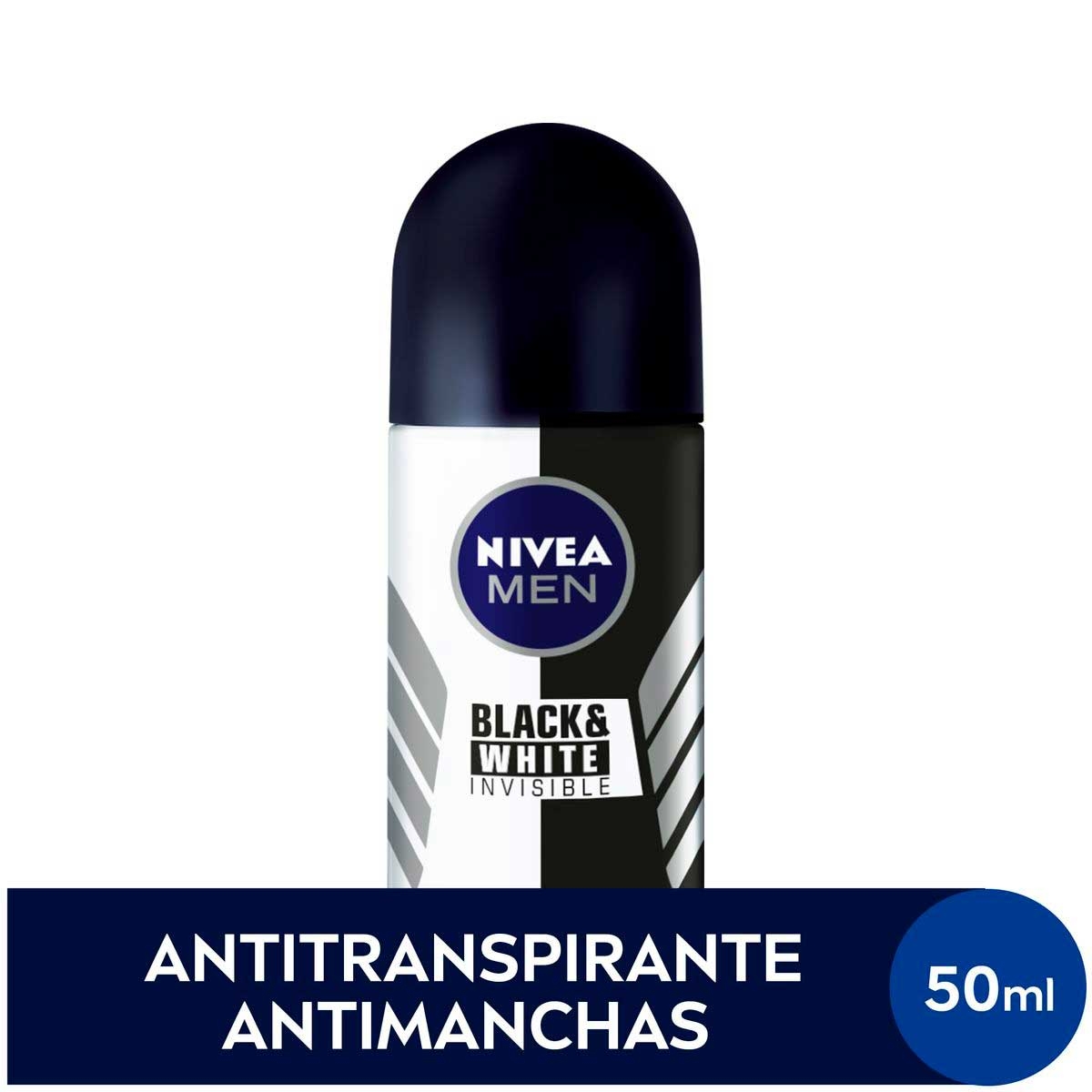 Desodorante Roll-On Nivea Men Black&White Invisible com 50ml Menor preço em Desodorante Roll-On Nivea Men Black&White Invisible com 50ml