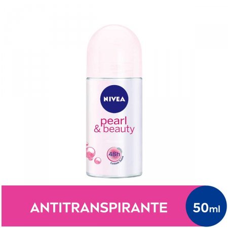 Desodorante Nivea Pearl & Beauty Roll On Antitranspirante Sem Álcool com 50ml