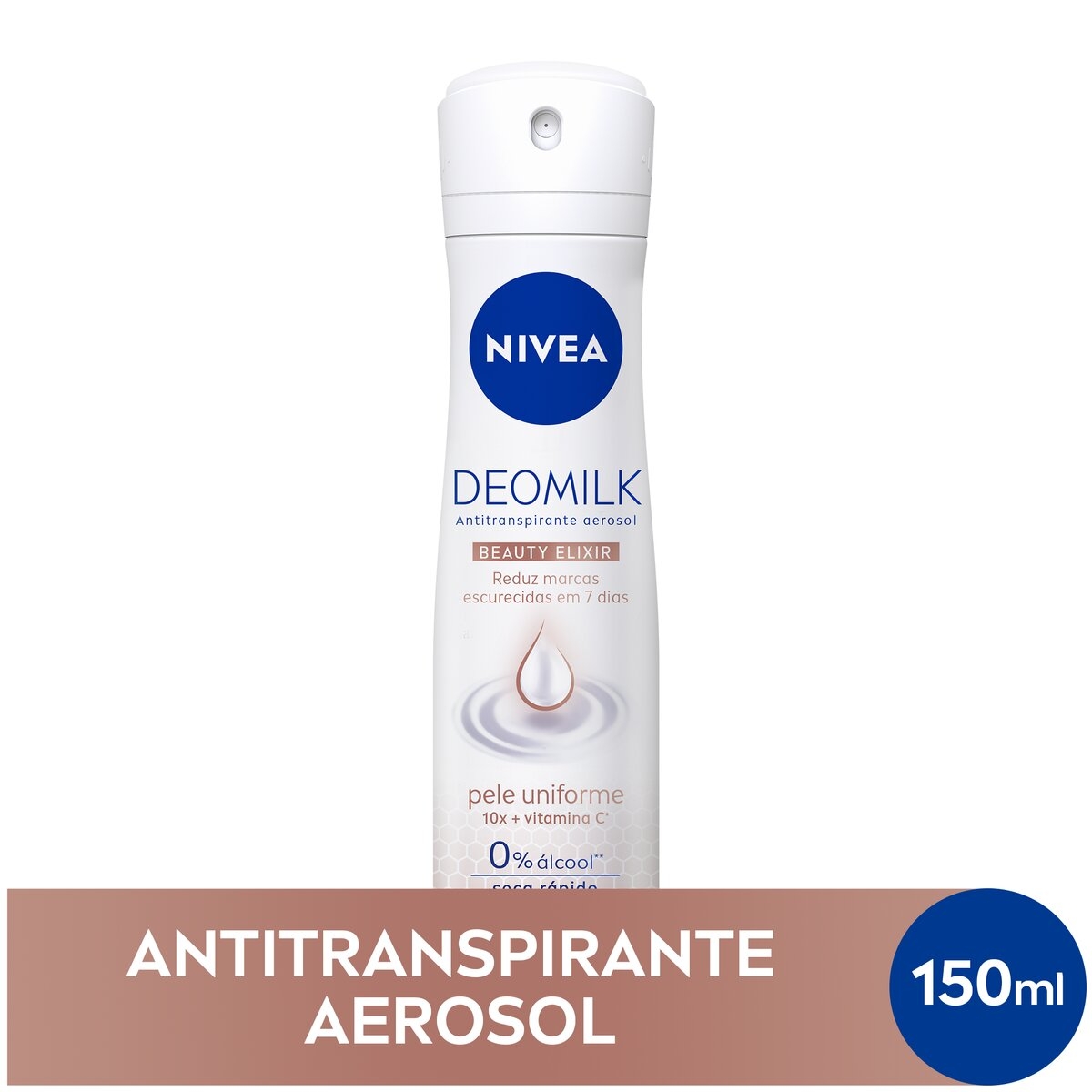 Desodorante Nivea Deomilk Beauty Elixir Pele Uniforme Aerosol Antitranspirante 150ml 150ml